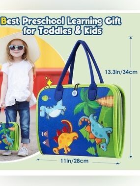 Winblo Toddler Busy Board Montessori Sensory Activity Book/Toy- NWT